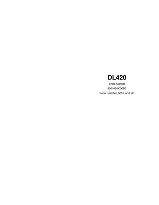 download Daewoo Doosan DL420 Wheel Loader able workshop manual