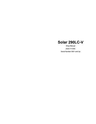 download Daewoo Doosan Solar 290LC V Excavator able workshop manual