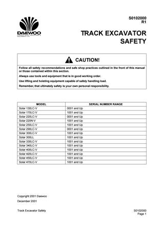 download Daewoo Doosan Solar 330LC V Excavator Operation able workshop manual