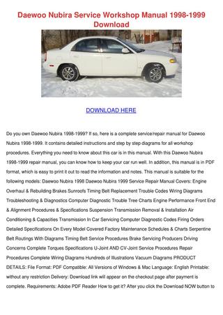 download Daewoo Leganza BL2 on workshop manual