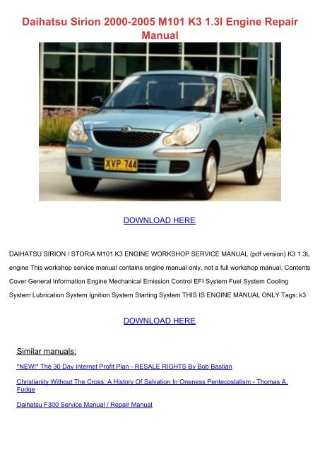 download Daihatsu Charade G100 G102 Chassis workshop manual