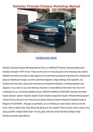 download Daihatsu Charade Type CB Engine CB 23 CB 61 CB 80 workshop manual