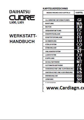 download Daihatsu Cuore L500 L501 workshop manual