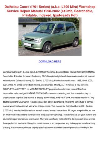 download Daihatsu Cuore L700 workshop manual