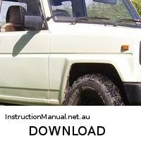 download Daihatsu Fourtrak F70 F75 F77 Manua workshop manual