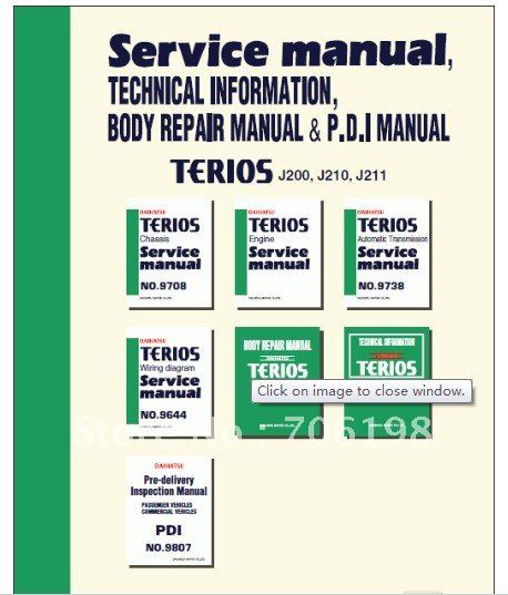 download Daihatsu Terios II J200 J210 J211 workshop manual