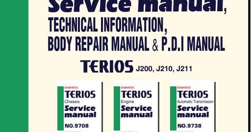 download Daihatsu Terios J200 J210 J211  able workshop manual
