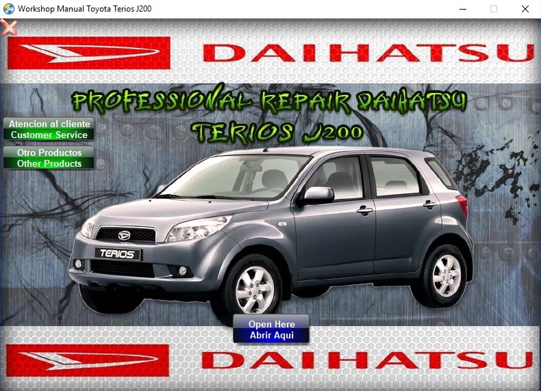 download Daihatsu Terios J200 workshop manual