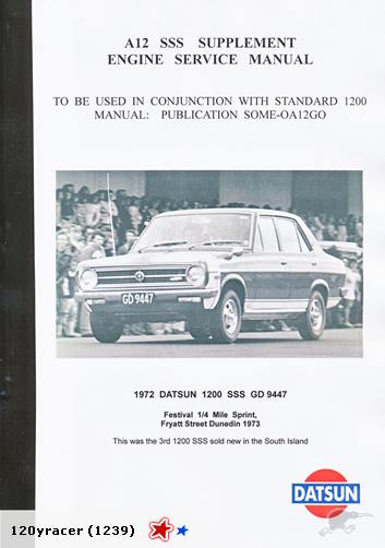 download Datsun 1000 1200 A10 A12 Station Wagon Sedan Pickup Serv able workshop manual