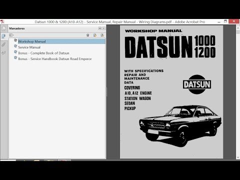 download Datsun 1000 1200 A10 A12 Station Wagon Sedan Pickup workshop manual