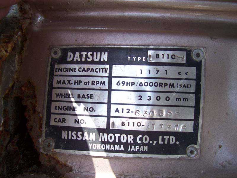 download Datsun 1200B110 Chassis Body workshop manual