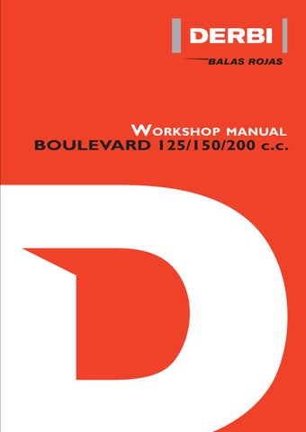 download Derbi BOULEVARD 125 150 200 Motorcycle able workshop manual