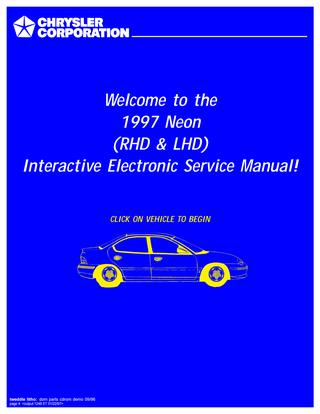 download Dodge Neon PL workshop manual