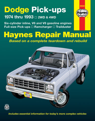 download Dodge Ramcharger able workshop manual