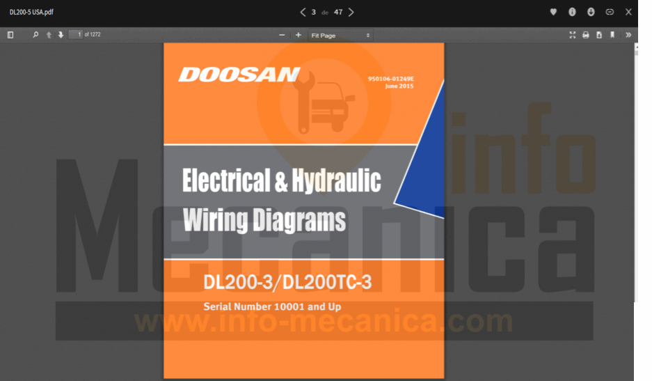 download Doosan DX420LC Excavator Hydraulic Schematics able workshop manual
