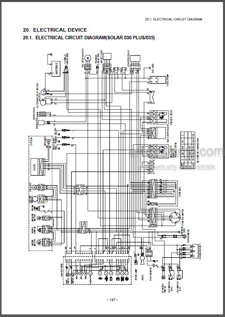 download Doosan SOLAR 030 SOLAR 030 PLUS SOLAR 035 Excavator Hydraulic Schematics able workshop manual