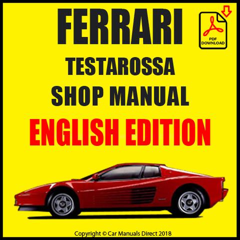 download FERRARI TESTAROSSA workshop manual