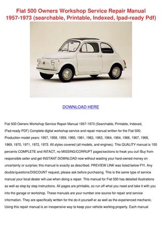 download FIAT IDEA workshop manual