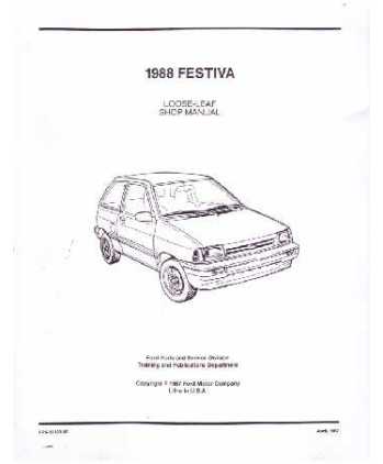 download FORD FESTIVA workshop manual