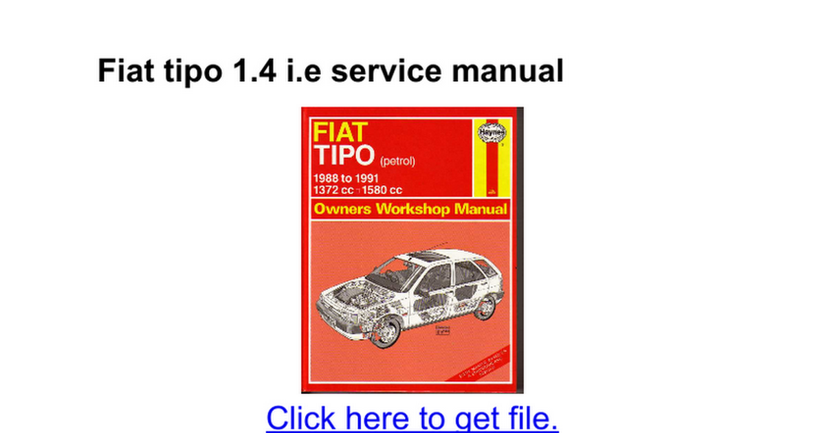 download Fiat Tempra workshop manual