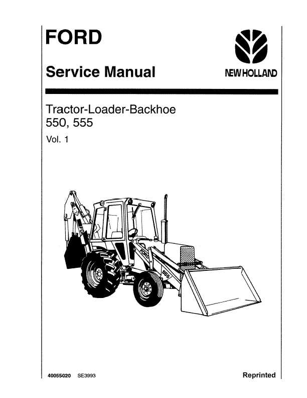 download Ford 550 555 Tractor Backhoe Loader able workshop manual