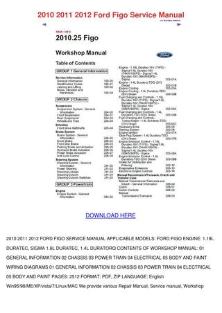 download Ford Figo Body Paint Manual workshop manual