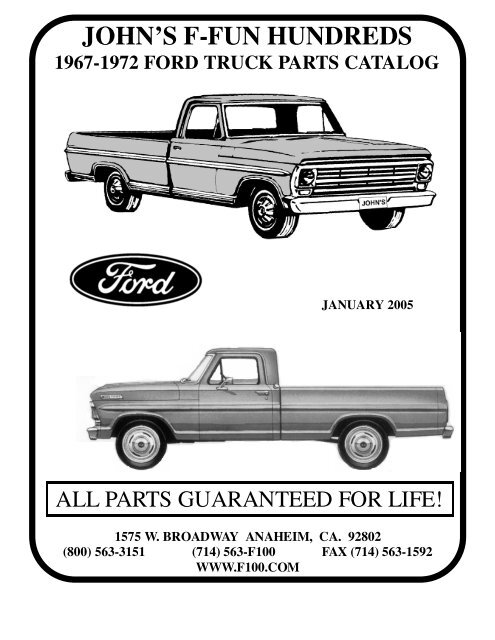 download Ford Pickup Truck s 72 workshop manual