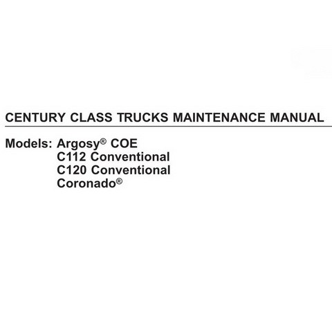 download Freightliner Century Class Trucks workshop manual
