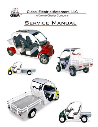 download GEM electric car Global Motorcars workshop manual