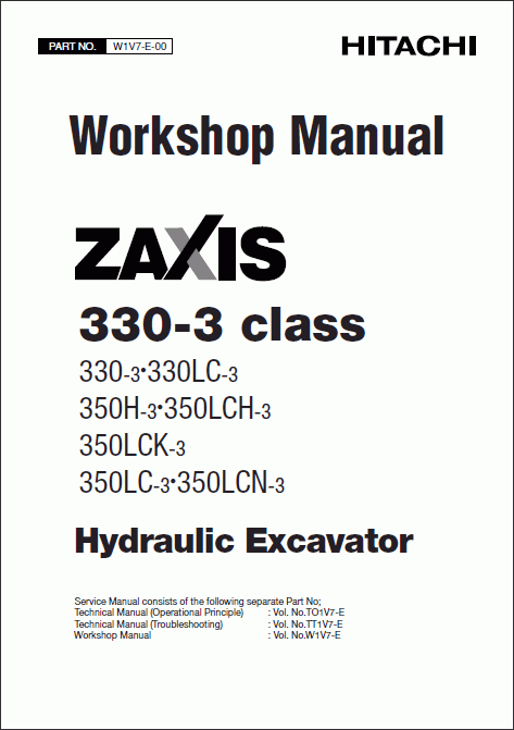 download HITACHI ZAXIS 130 5N 160LC 5N 180LC 5N 210 5N 210LC 5N 250LC 5N 290LC 5N 350LC 5N 380LC 5N Hydraulic Excavator workshop manual