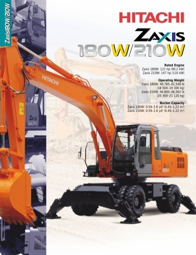 download HITACHI ZAXIS 210W WHEELED Excavator able workshop manual