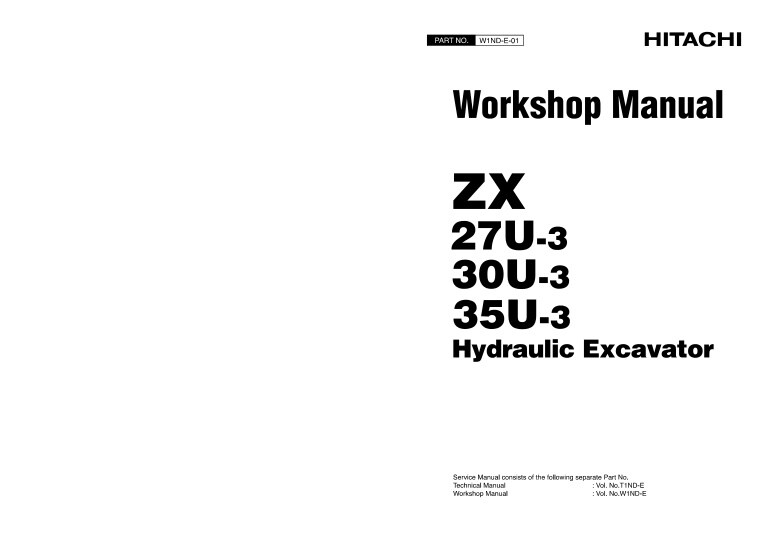 download HITACHI ZAXIS 27U 2 30U 2 35U 2 Excavator able workshop manual