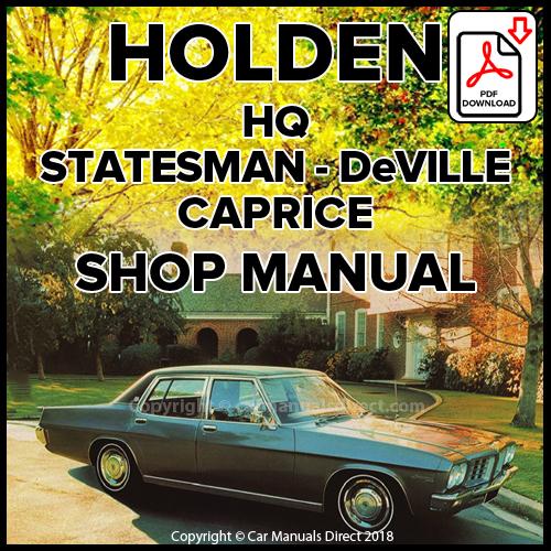 download HOLDEN HQ STATESMAN DEVILLE ASSEMBLY and workshop manual
