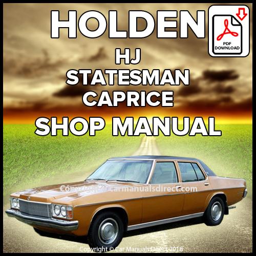 download HOLDEN HQ STATESMAN DEVILLE ASSEMBLY and workshop manual
