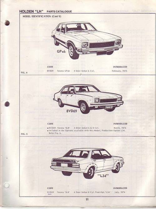 download HOLDEN TORANA LH SLR5000 L34 OUTPUT workshop manual