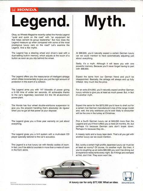 download HONDA LEGEND workshop manual