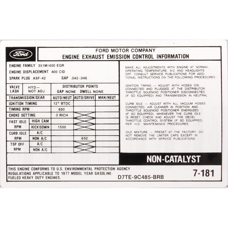 download Heater Instruction Decal Ford workshop manual