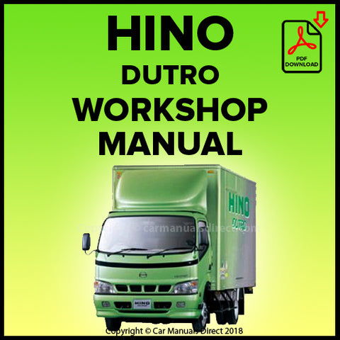 download Hino Dutro WU XZU workshop manual