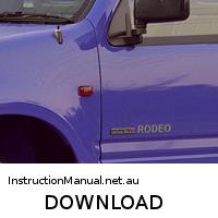 download Holden Rodeo KB TF 140 workshop manual