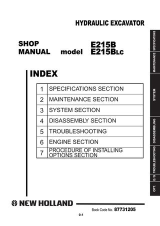 download Holland E135BSR Hydraulic Excavator able workshop manual