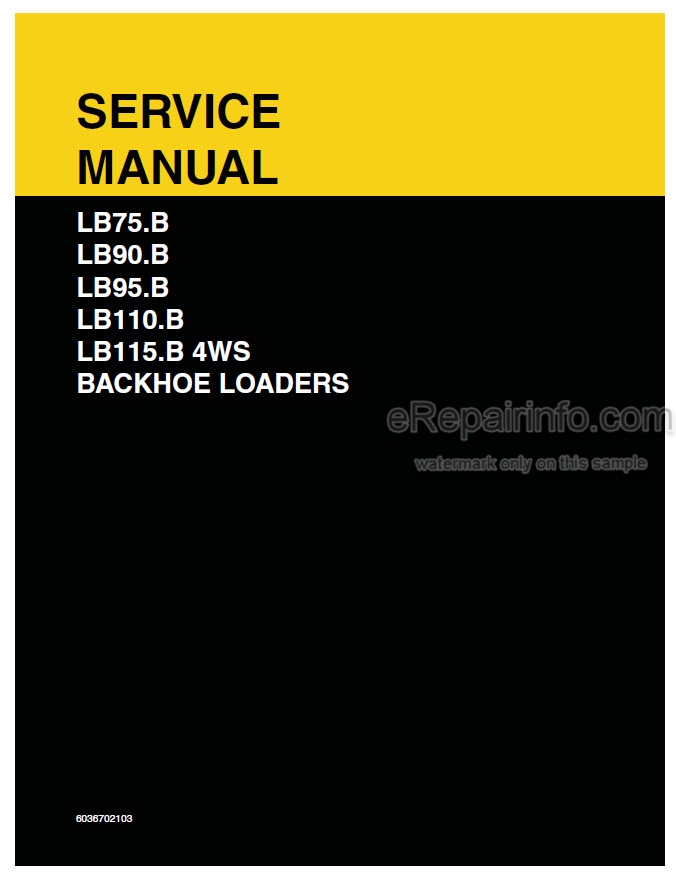 download Holland LB90 LB95 LB110 LB115 Backhoe Loader able workshop manual