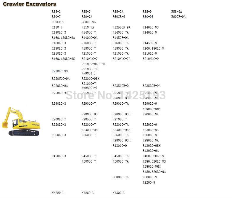 download Hyundai Crawler Excavator R110 7 able workshop manual