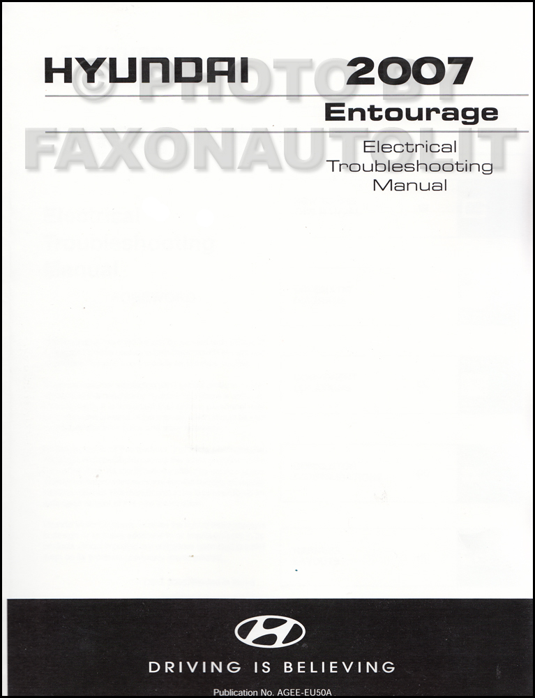 download Hyundai Entourage workshop manual