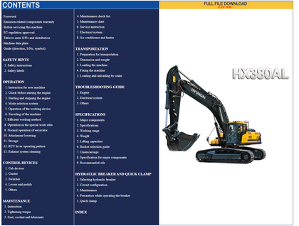 download Hyundai H930C H940C Backhoe Loader able workshop manual