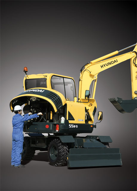 download Hyundai R55W 9 Wheel Excavator able workshop manual