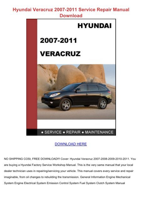 download Hyundai Veracruz workshop manual
