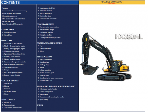 download Hyundai Wheel Loader SL763 0500 able workshop manual