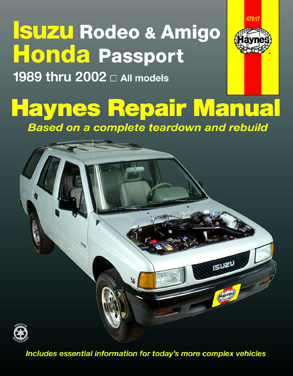 download ISUZU AMIGO workshop manual