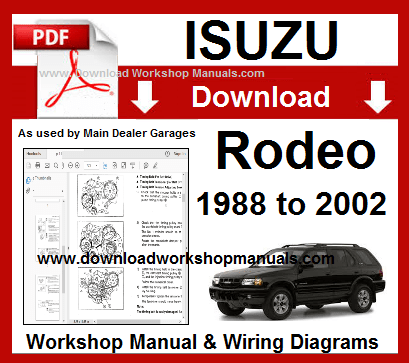 download ISUZU HOLDEN RODEO KB KB TF140 workshop manual