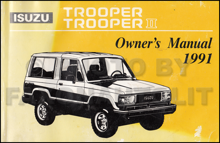 download ISUZU TROOPER UX workshop manual